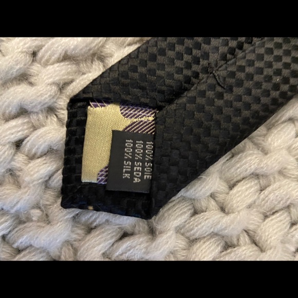 Roberto Villini Couture handmade black silk neck tie - Picture 4 of 6